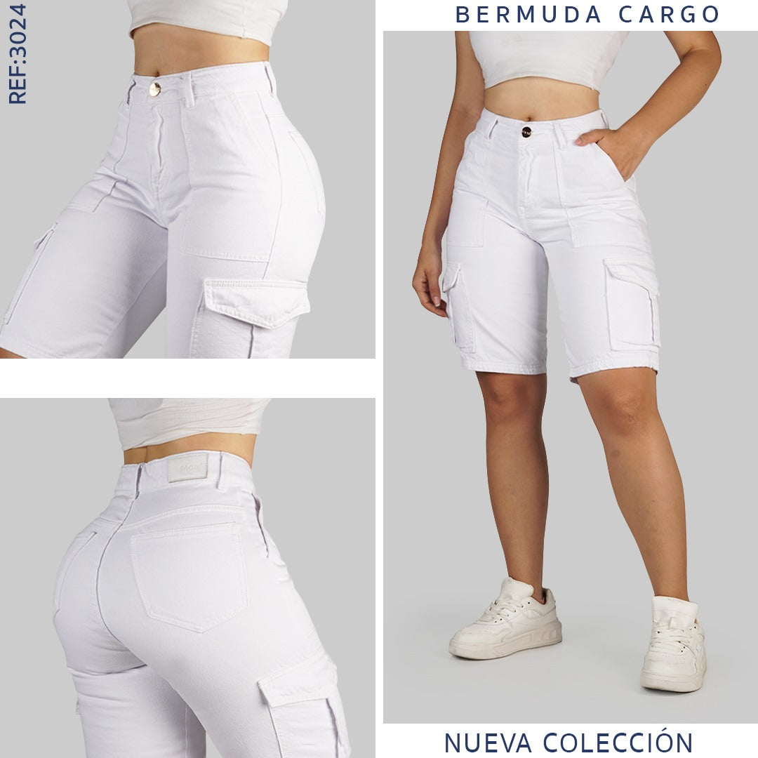 BERMUDA FLARE MUJER REF 3024 BLANCA
