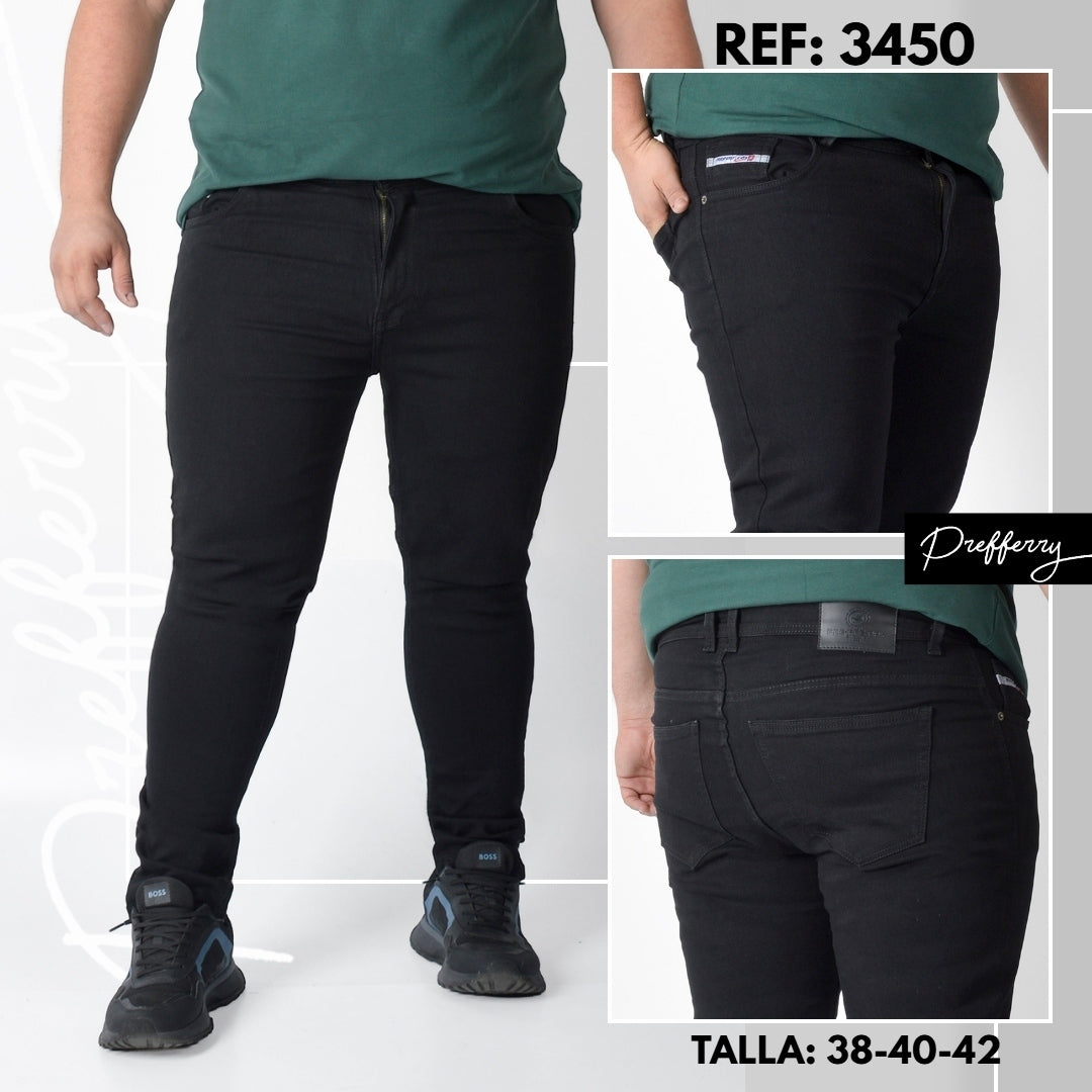 Jeans Skinny Caballero Ref 3450 NEGRO PLUS