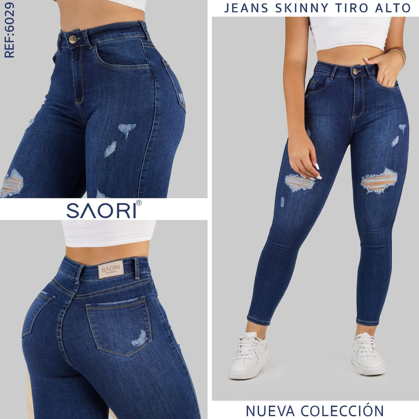 Jeans Skinny Tiro Alto REF 6029
