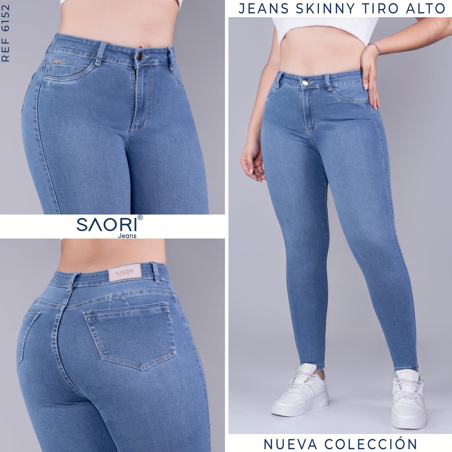 Jeans Skinny Tiro Alto REF 6152