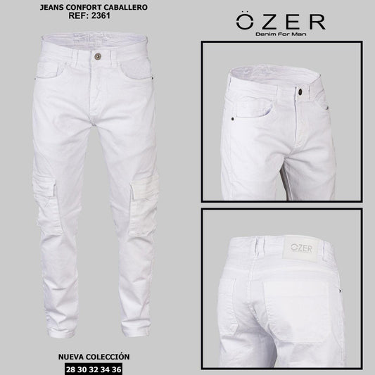 Jeans Cargo Caballero Ref 2361 Blanco