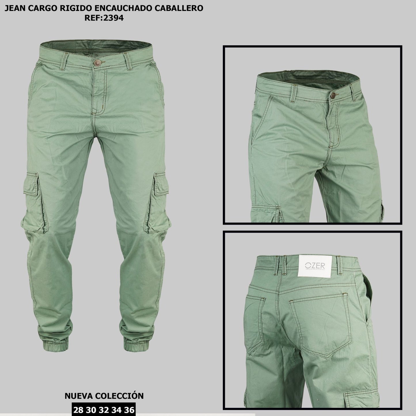 Jeans Cargo Caballero Ref 2394 VERDE