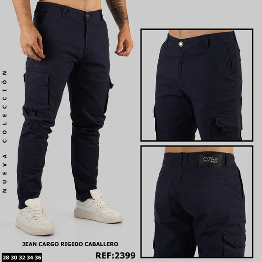 Jeans Cargo Caballero Ref 2399 AZUL SIN CAUCHO