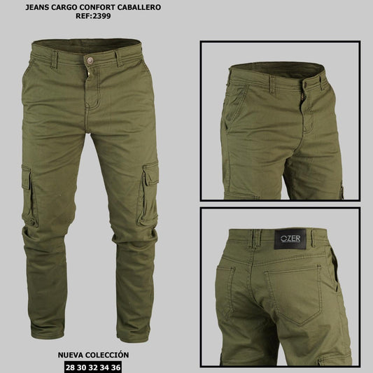 Jeans Cargo Caballero Ref 2398 VERDE