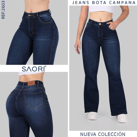 Jeans Bota Ancha REF 2603 HILO MOSTAZA