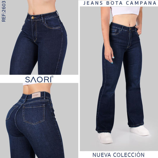 Jeans Bota Ancha REF 2603 HILO CAKI