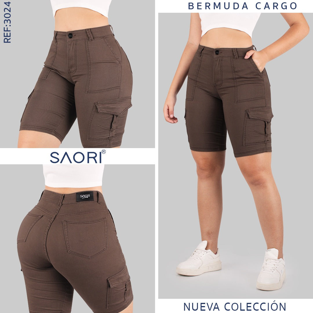BERMUDA FLARE MUJER REF 3024 CAFE