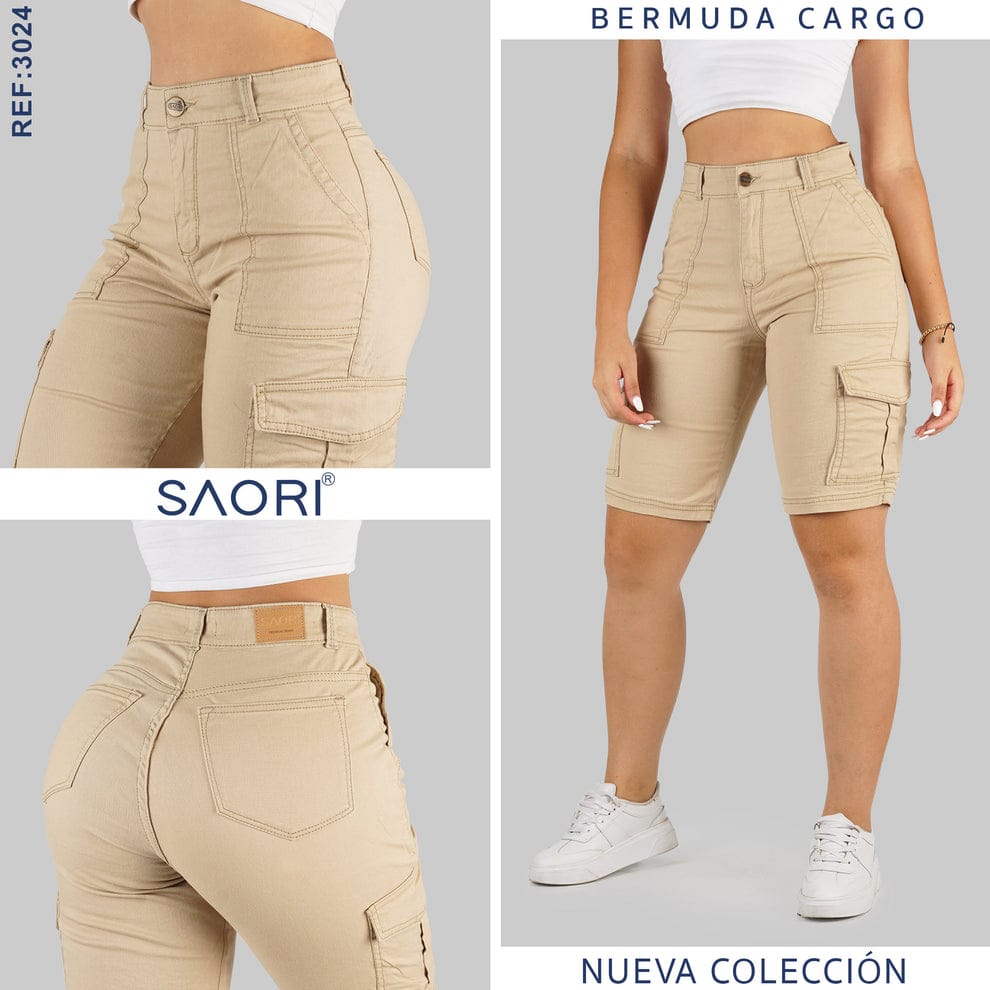 BERMUDA FLARE MUJER REF 3024 CAKI