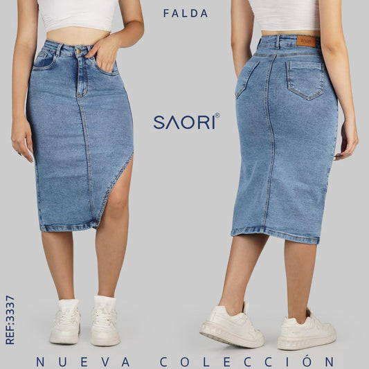 FALDA  STRECH TIRO ALTO REF 3337