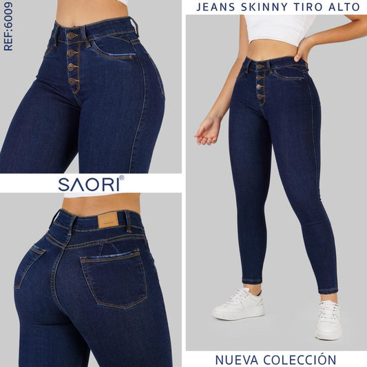 Jeans Skinny Tiro Alto REF 6009