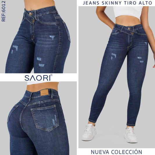 Jeans Skinny Tiro Alto REF 6012