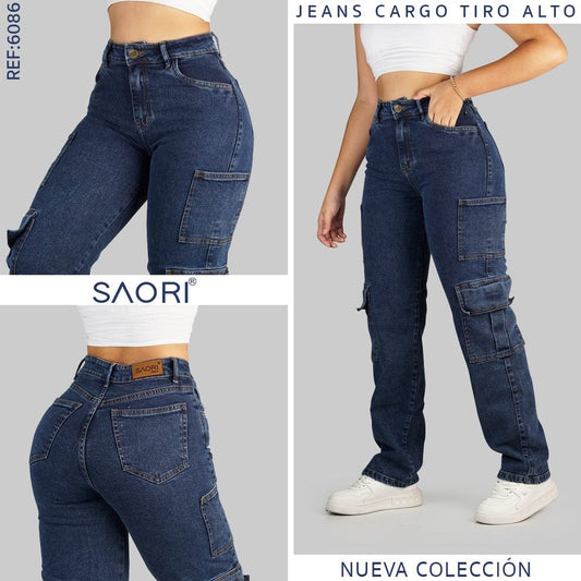 JEAN CARGO TIRO ALTO REF 6086