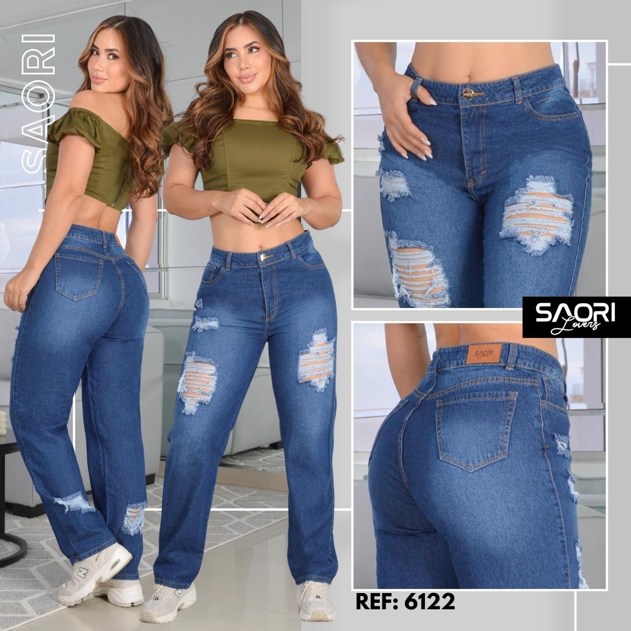 Jeans Bota Ancha REF 6122