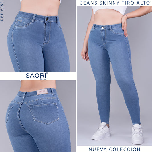 Jeans Skinny Tiro Alto REF 6152