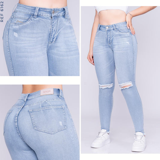 Jeans Skinny Tiro Alto REF 6162