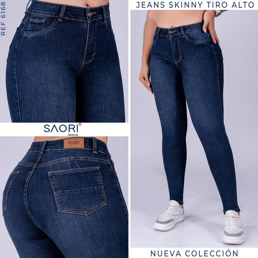 Jeans Skinny Tiro Alto REF 6168