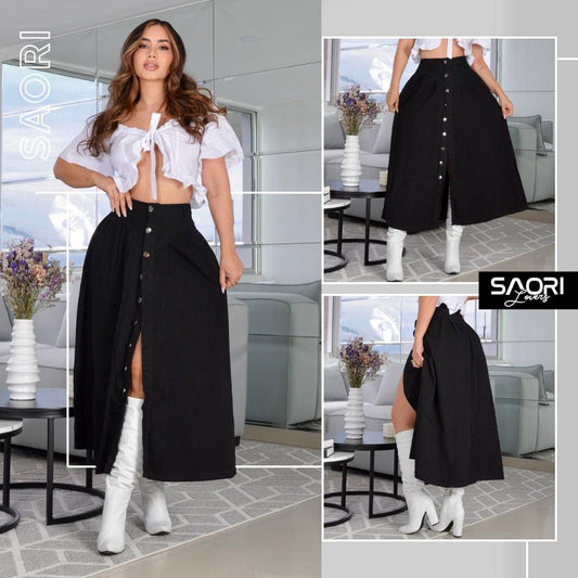 FALDA NEGRA TIRO ALTO REF 3350